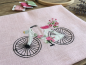 Preview: Boho Sommer Fahrrad - doodle Stickdatei